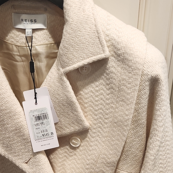 NWT REISS | Clara Wool Blend Biker Jacket - Picture 9 of 12